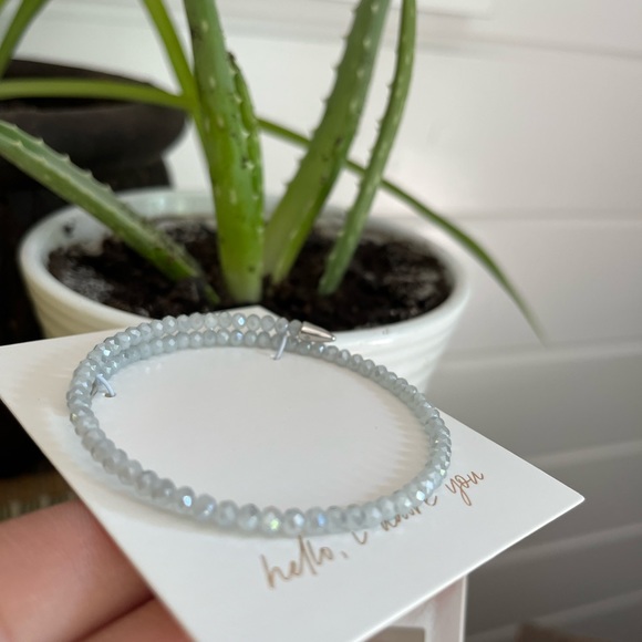 🆕 KEEP Collective By Stella & Dot Rebel coil bracelet in silver/pearl, new! - Picture 5 of 16